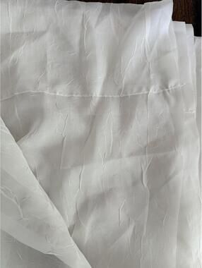 'Canopy' stone colored crushed voile curtains 51x63
